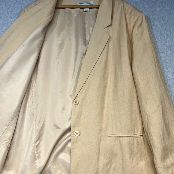 Jessica London Blazer Womens 26W Linen Blend Jacket Plus Size - Picture 5 of 7